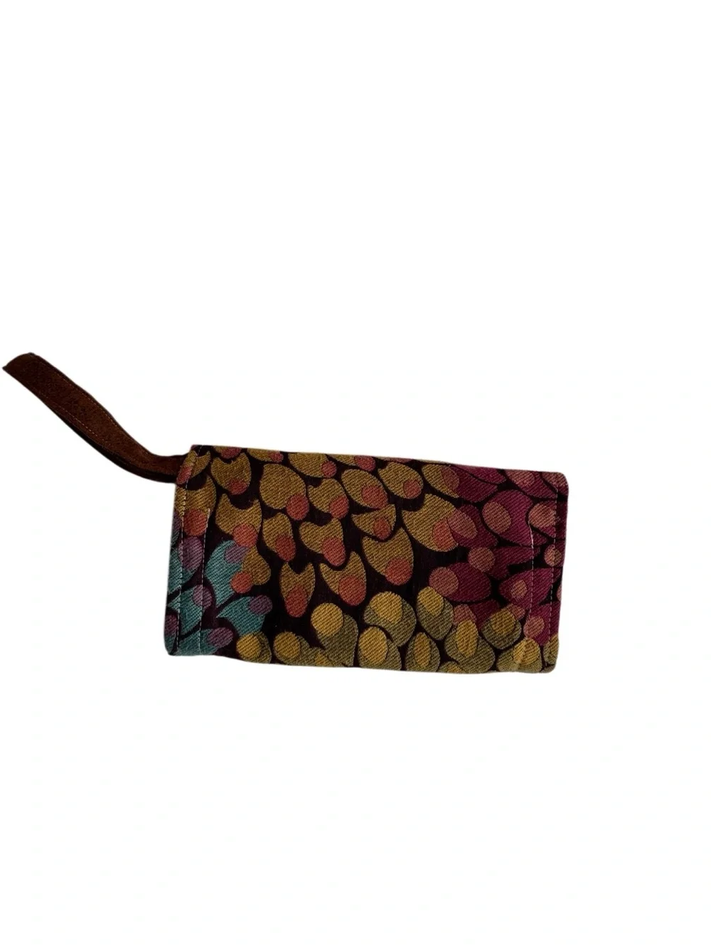 Kindred Spirit Style Wristlet Clutch in Multicolor Fabric Multipocket